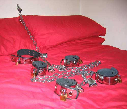 Pic 5, the restraints on the bed, locked to the wall.